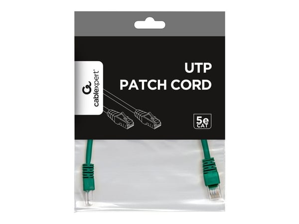 Gembird - Koblingskabel - RJ-45 (hann) til RJ-45 (hann) - UTP - CAT 5e - formstøpt, uten hindringer - grønn