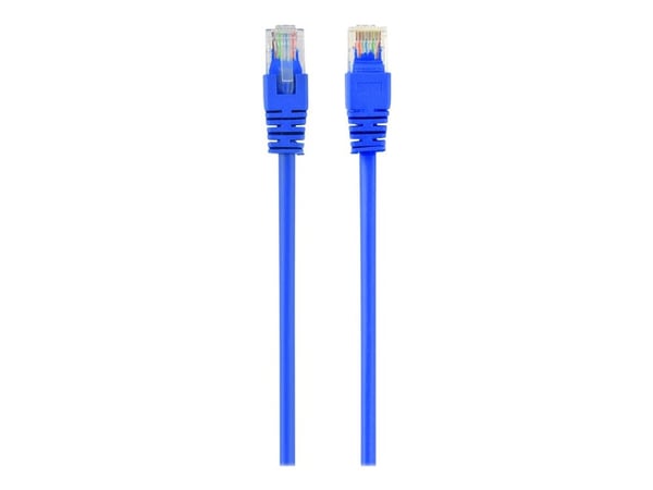 Gembird - Koblingskabel - RJ-45 (hann) til RJ-45 (hann) - UTP - CAT 5e - formstøpt, uten hindringer - blå