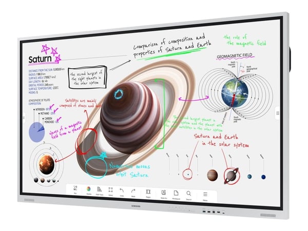 Samsung Flip Pro WM75B - 75" Diagonalklasse WMB Series LED-bakgrunnsbelyst LCD-skjerm - interaktiv - med pekeskjerm (multiberørings) - Tizen OS - 4...