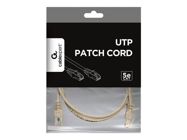 Gembird - Patchkabel - RJ-45 (han) til RJ-45 (han) - 1 m - UTP - CAT 5e - formet - grå