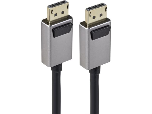 SpeaKa Professional SP-9510456, 2 m, DisplayPort, DisplayPort, Hankjønn, Hankjønn, 7680 x 4320 piksler