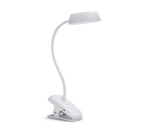 Philips Funksjonell Bordlampe, Hvit, Metall, Soverom, Stue, Kontor, Tidsriktig, IP20, III