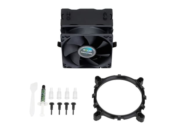 Gelid Solutions BlackFrore, Air cooler, 9,2 cm, 900 RPM, 2000 RPM, 20 dB, 37,9 cfm