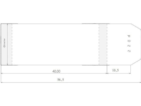 Stapelomslag justerbar 220 x 580 mm (25 stk)