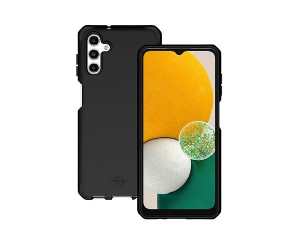 Mobilis SPECTRUM - Mobiltelefonbakdeksel - Grovt - Resirkulert, antimikrobielt - Impacthane - Solid Matte Black - for Samsung Galaxy A04s, A13 5G