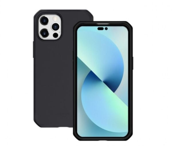 Mobilis SPECTRUM - Baksidedeksel for mobiltelefon - robust - resirkulert, antimikrobiell - Impacthane - solid svart - for Apple iPhone 13, 14