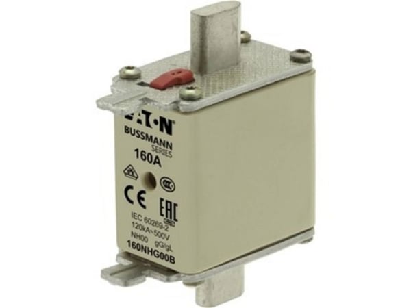 Eaton 160NHG00B NH-sikring Med mekanisk sicherungsanzeige Sikringsstørrelse = 00 160 A 500 V 3 stk