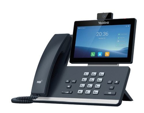 Yealink T58W - VoIP-telefon med opkalds-ID - 10-parts opkaldskapacitet - SIP, SIP v2 - 16 linjer - klassisk grå - med Yealink CAM50 kamera