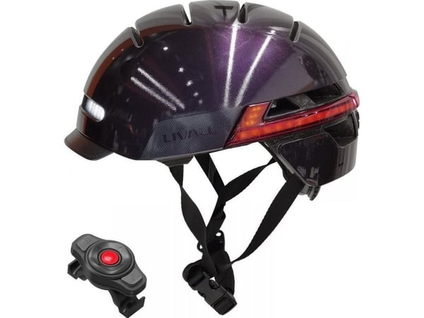 Livall Neo Smart sykkelhjelm Miejski Bluetooth LED/SOS, lilla, str. L (BH51M)