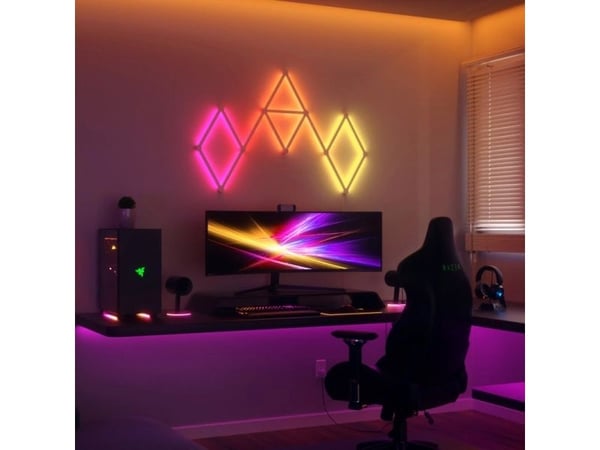 Nanoleaf Lines Starter Kit - Trådløst lyssett - LED x 9 - 2 W - klasse G - RGBW-lys - 1200-6500 K
