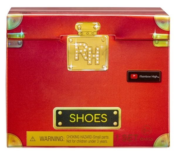 MGA MGA MGA Rainbow High Accessories Studio Series 1, Surprise Shoe Box S Lajitelma PDQ 586074 op.27kpl sekoitushinta/kpl