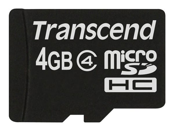 Transcend - Flashminnekort - 4 GB - Class 4 - microSDHC