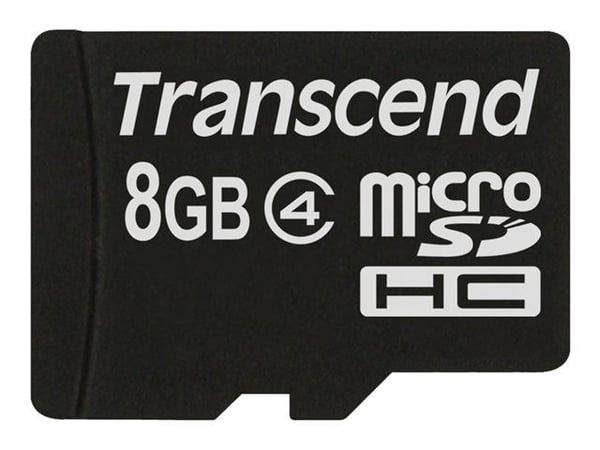 Transcend - Flashminnekort - 8 GB - Class 4 - microSDHC