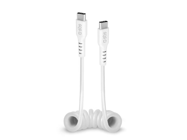 SBS TECABLETYPCCS1W, 1 m, USB C, USB C, USB 3.2 Gen 1 (3.1 Gen 1), Valkoinen