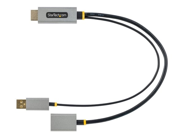 Startech 1ft (30cm) HDMI to DisplayPort Adapter, Active 4K 60Hz HDMI Source to DP Monitor Adapter Cable, USB Bus Powered, HDMI 2.0 to DisplayPort C...