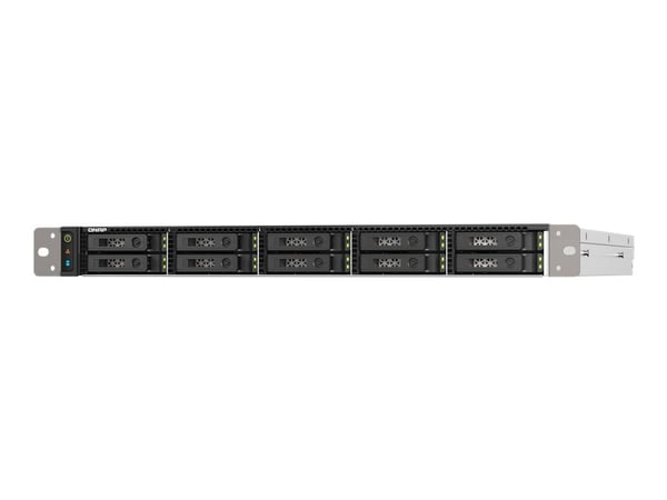 QNAP TS-h1090FU - NAS-server - 10 brønner - kan monteres i rack - SATA 6Gb/s / PCIe (NVMe) / U.2 - RAID 0, 1, 5, 6, 10, 50, JBOD, 60 - RAM 64 GB - ...