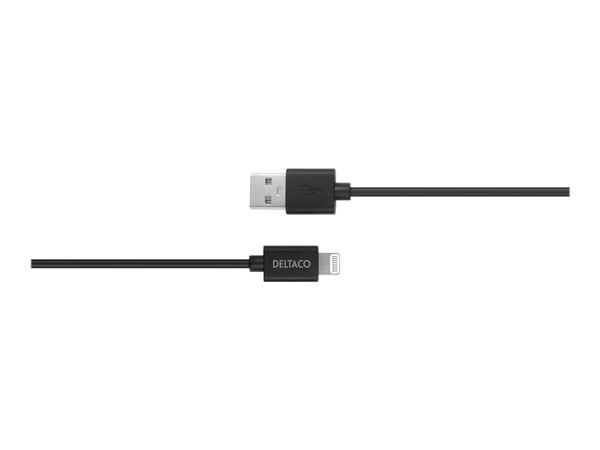 DELTACO - Lightning-kabel - USB hann til Lightning hann - 2 m - svart