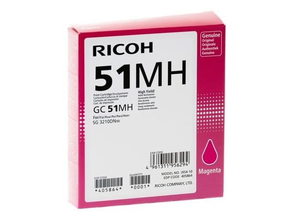 Ricoh GC 51MH - Høy ytelse - magenta - original - blekkpatron - for Ricoh SG 3210DNw