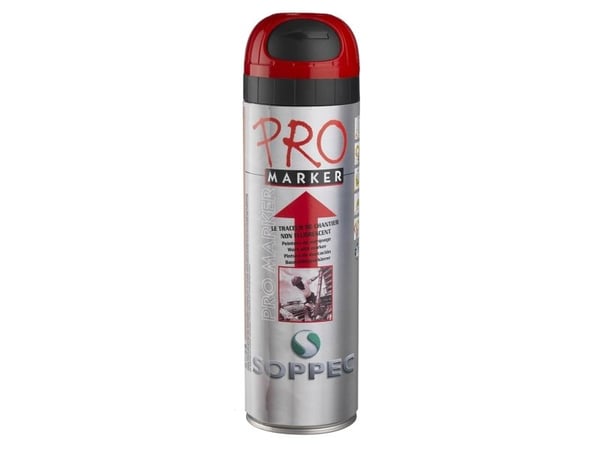SOPPEC mærkespray PROMARKER® 500 ml. RØD - 1690317 SOPPEC mærkespray PROMARKER® 500 ml. RØD - 1690317