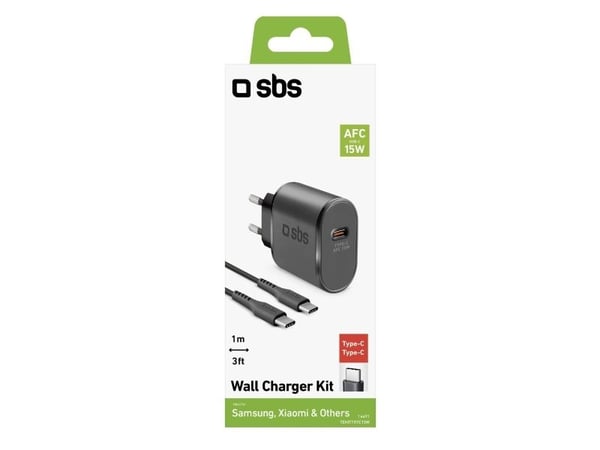 Įkroviklis SBS Mobile 1x USB-C 3 A (TEKITTC15W)