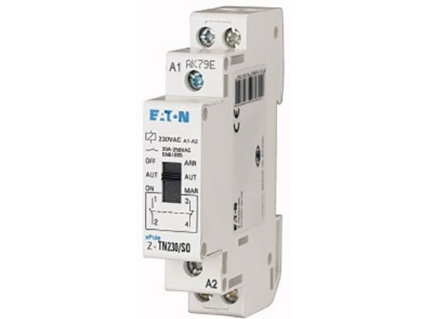 Strømstødskontakt DIN-skinne Eaton Z-TN24/SS 2 x sluttekontakt, 1 x brydekontakt 20 A 1 stk 1 stk Strømstødskontakt DIN-skinne Eaton Z-TN24/SS 2 x sluttekontakt, 1 x brydekontakt 20 A 1 stk 1 stk