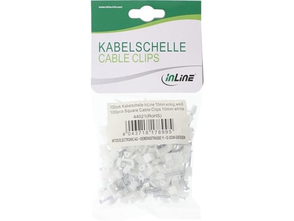 InLine 44021, Muovi, Terästä, Valkoinen, 10 mm, 80 g, 90 mm, 120 mm