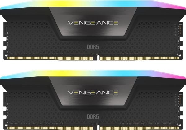 CORSAIR Vengeance RGB - DDR5 - sett - 32 GB: 2 x 16 GB - DIMM 288-pin - 6200 MHz / PC5-49600 - CL36 - 1.3 V - ikke-bufret - ikke-ECC - svart