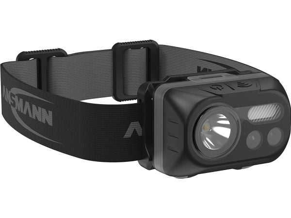 Ansmann HD230BS, Hodebåndslommelykt, Sort, Akrylonitril-butadien-styren (ABS), Knapper, IP54, COB LED