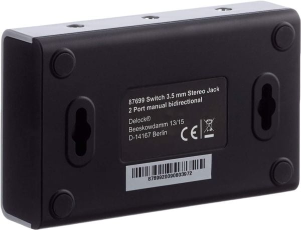 Delock Switch Stereo Jack 3.5 mm - Lydsvitsj - 2 x lyd - stasjonær