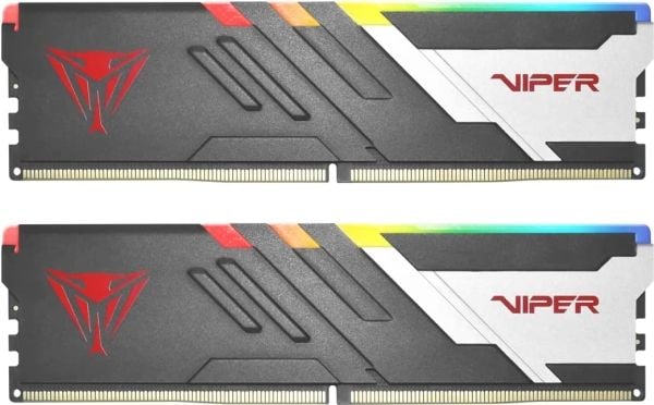Patriot Viper Venom RGB DDR5 series - DDR5 - sett - 32 GB: 2 x 16 GB - DIMM 288-pin - 5600 MT/s / PC5-44800 - CL36 - 1.25 V - ikke-bufret - on-die ...