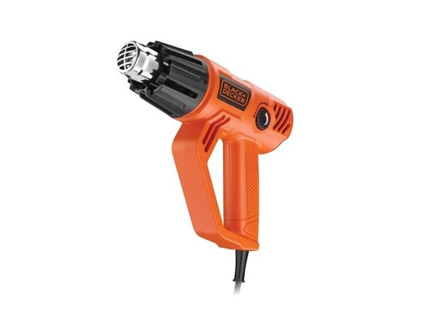 Black & Decker KX2001-QS, Kuumailmapistooli, Pistoolikahva, Musta, Oranssi, 500 l/min, 600 °C, AC