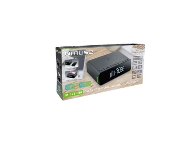 Muse M-175DBI, Bærbar, DAB, DAB+, FM, PLL, LCD, Sort, Monokromatisk, AC/DC