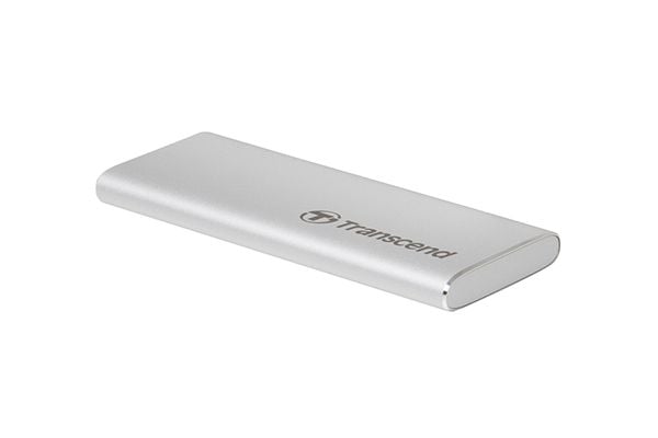 Transcend ESD260C - SSD - 1 TB - ekstern (bærbar) - USB 3.1 Gen 2 - sølv