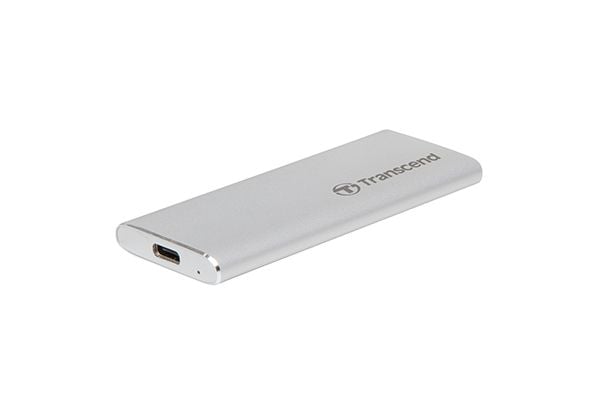 Transcend ESD260C - SSD - 1 TB - ekstern (bærbar) - USB 3.1 Gen 2 - sølv