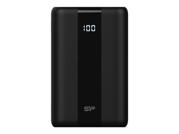 Silicon Power QX55 - Strømbank - 30000 mAh - 3 A - PD, QC 3.0, VOOC, SCP - 4 utgangskontakter (3 x USB-type A, USB-C) - på kabel: USB-C - svart