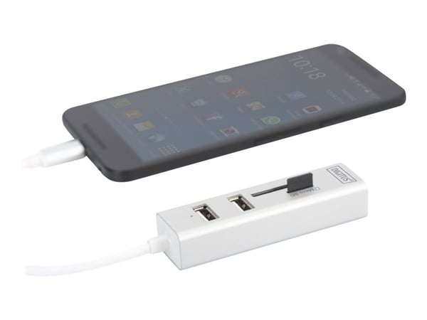 DIGITUS DA-70243 - Hub - 3 x USB 2.0 - stasjonær