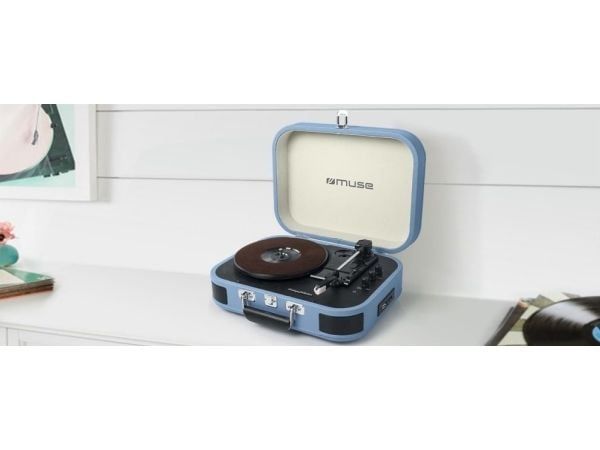 Muse MT-201 BTP, Hihnakäyttöinen levysoitin, Musta, Vaaleanpunainen, 33,45,78 RPM, 10 W, AC, 100-240 V