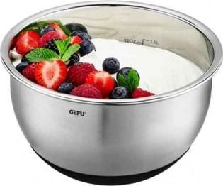 GEFU MUOVO, Bolle, Rund, 1 l, Sort, Rustfritt stål, Suppe, 112 mm