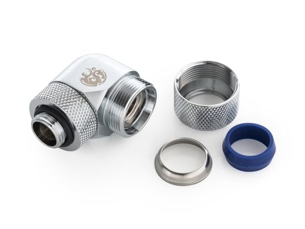 Bitspower BP-E90RMLA14, Slanger, Messing, Sølv, 1/4", 90°, 1,4 cm