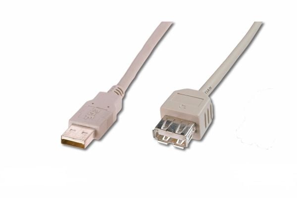 ASSMANN - USB-forlengelseskabel - USB (hann) til USB (hunn) - USB 2.0 - 1.8 m - svart
