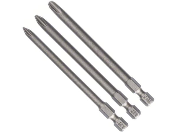 Bosch Extra Hard - Bor - for rustfritt stål, bløtt tre - 3 deler - PH1, PH2, PH3 - heksagonal - lengde: 89 mm