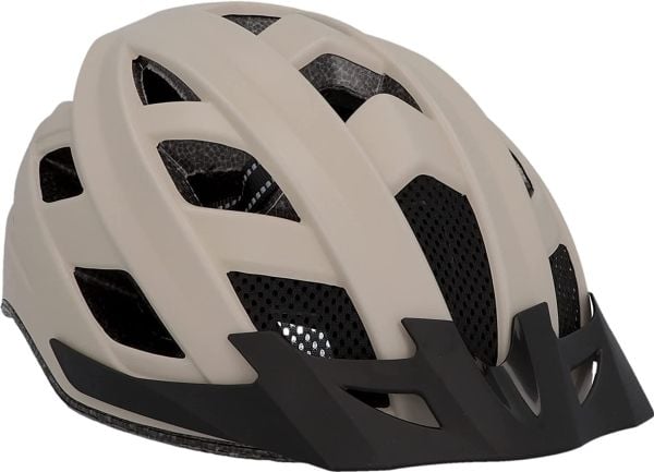 FISCHER sykkelhjelm Urban Plus Dallas S/M 52–59 cm beige med integrert baklys (50629)
