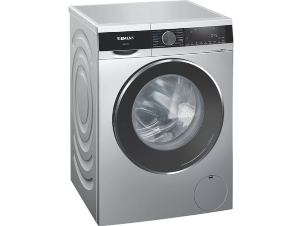 Siemens iQ500 WN54G1X0, Edestä täytettävä, Vapaasti seisova, Hopea, Vasen, Musta, Rotaatio, Kosketus