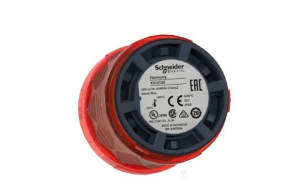 Schneider Electric XVUC24, 2 W, 2 W, 4-pin, Punainen