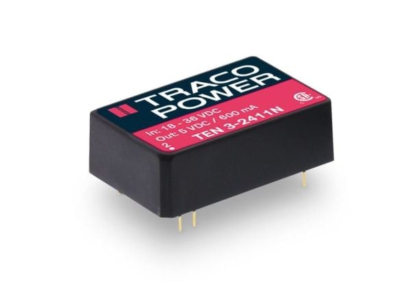 Traco Power TEN 3-0515N, 31,8 mm, 10,2 mm, 20,3 mm, 12,4 g, 3 W, 4.5-9 V
