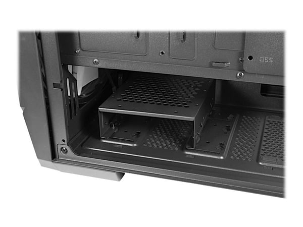 Inter-Tech IT-3503 Airstream - Tower spel - utökad ATX - genomskinlig sidopanel (härdat glas) - ingen strömförsörjning (ATX) - USB/ljud