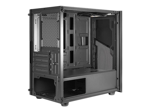 Inter-Tech SM-007 Enforcer - Tower gaming - micro ATX - sidepanel med vindu (herdet glass) - ingen strømforsyning - USB/lyd