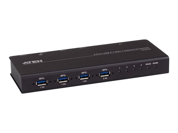 ATEN US3344I - USB-periferdelesvitsj - 4 x USB 3.2 Gen 1 - stasjonær, rackmonterbar - DC-strøm