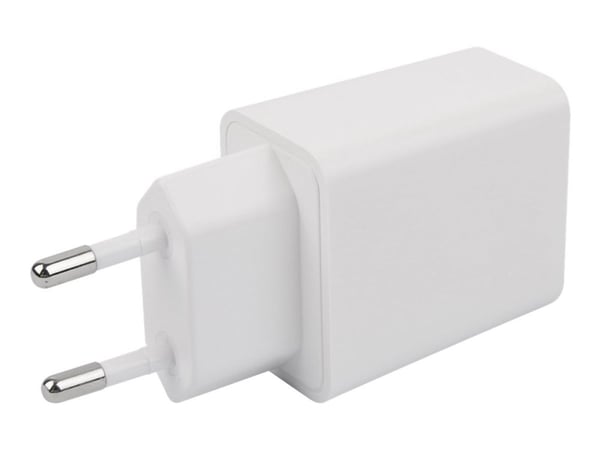 DELTACO USBC-AC146 - Strømadapter - 20 watt - 3 A - PD (USB-C) - på kabel: USB-C - hvit