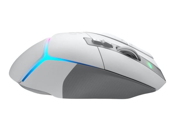 Logitech G G502 X PLUS - Mus - optisk - 11 knappar - trådlös - 2.4 GHz - USB Logitech LIGHTSPEED-mottagare - vit